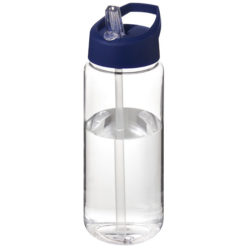 Bouteille de sport à personnaliser de 600 ml H2O Active® Octave Tritan™ Translucide et Bleu